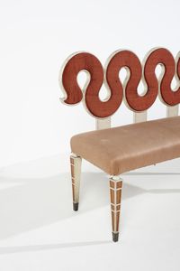 BUSIRI VICI ANDREA (1903 - 1989) : Divanetto da ingresso  - Asta DESIGN E ARTI DECORATIVE DEL NOVECENTO Tradizionale - Associazione Nazionale - Case d'Asta italiane
