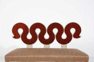 BUSIRI VICI ANDREA (1903 - 1989) : Divanetto da ingresso  - Asta DESIGN E ARTI DECORATIVE DEL NOVECENTO Tradizionale - Associazione Nazionale - Case d'Asta italiane