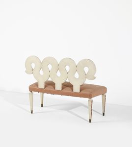 BUSIRI VICI ANDREA (1903 - 1989) : Divanetto da ingresso  - Asta DESIGN E ARTI DECORATIVE DEL NOVECENTO Tradizionale - Associazione Nazionale - Case d'Asta italiane