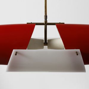 LELII ANGELO (1911 - 1979) : Lampada a sospensione per Arredoluce Monza  - Asta DESIGN E ARTI DECORATIVE DEL NOVECENTO Tradizionale - Associazione Nazionale - Case d'Asta italiane