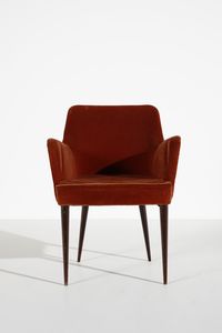 BORSANI OSVALDO (1911 - 1985) : Sei poltroncine per Arredamenti Borsani Varedo  - Asta DESIGN E ARTI DECORATIVE DEL NOVECENTO Tradizionale - Associazione Nazionale - Case d'Asta italiane