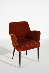 BORSANI OSVALDO (1911 - 1985) : Sei poltroncine per Arredamenti Borsani Varedo  - Asta DESIGN E ARTI DECORATIVE DEL NOVECENTO Tradizionale - Associazione Nazionale - Case d'Asta italiane