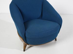 VERONESI GUGLIELMO (n. 1913) : Poltrona per ISA Bergamo  - Asta DESIGN E ARTI DECORATIVE DEL NOVECENTO Tradizionale - Associazione Nazionale - Case d'Asta italiane