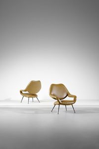 RINALDI GASTONE (1920 - 2006) - Coppia di poltrone Du55 per Rima