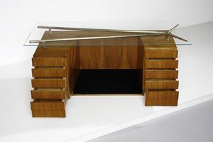BEGA MELCHIORRE (1898 - 1976) : Scrivania  - Asta DESIGN E ARTI DECORATIVE DEL NOVECENTO Tradizionale - Associazione Nazionale - Case d'Asta italiane