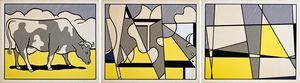 Roy Lichtenstein - Cow triptych (Cow going abstract)