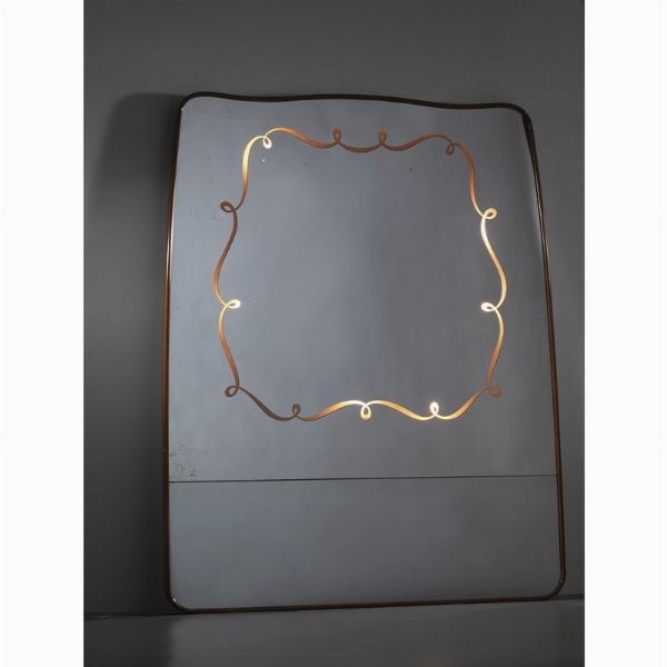 GRANDE SPECCHIERA CON DECORO RETROILLUMINATO  - Asta SPOTLIGHT DESIGN - Associazione Nazionale - Case d'Asta italiane