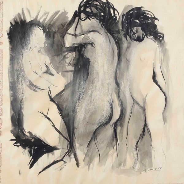 AUGUSTO MURER : Senza titolo (Figure di donne)  - Asta Arte moderna e contemporanea  - Associazione Nazionale - Case d'Asta italiane