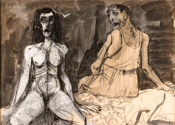 Gianfranco Ferroni : Uomo e donna  - Asta Arte moderna e contemporanea  - Associazione Nazionale - Case d'Asta italiane