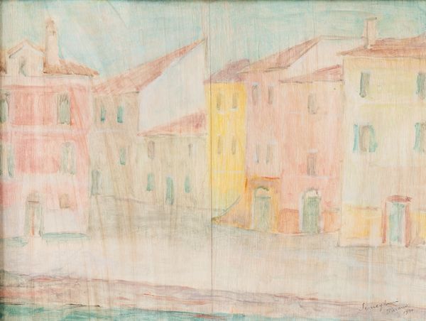 PIO SEMEGHINI : Paesaggio Burano  - Asta Arte moderna e contemporanea  - Associazione Nazionale - Case d'Asta italiane