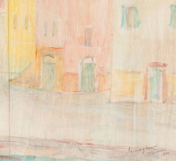 PIO SEMEGHINI : Paesaggio Burano  - Asta Arte moderna e contemporanea  - Associazione Nazionale - Case d'Asta italiane