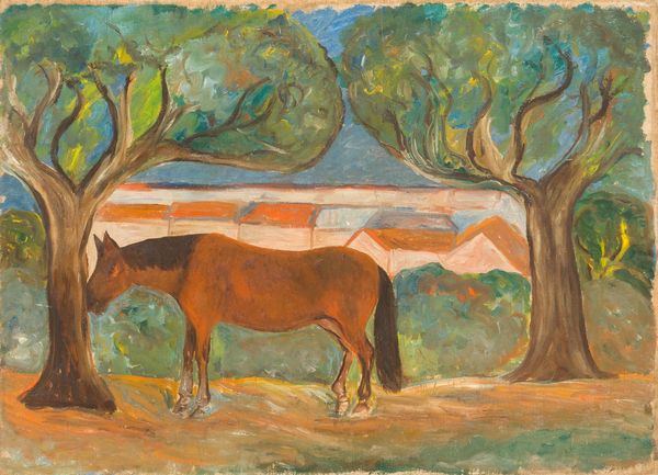 GIUSEPPE CESETTI : Cavalli al pascolo (Cavallino al sole)  - Asta Arte moderna e contemporanea  - Associazione Nazionale - Case d'Asta italiane