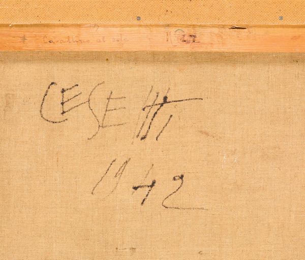 GIUSEPPE CESETTI : Cavalli al pascolo (Cavallino al sole)  - Asta Arte moderna e contemporanea  - Associazione Nazionale - Case d'Asta italiane