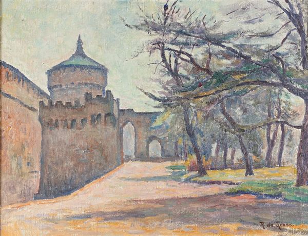 Raffaele De Grada : Castello Sforzesco  - Asta Arte moderna e contemporanea  - Associazione Nazionale - Case d'Asta italiane