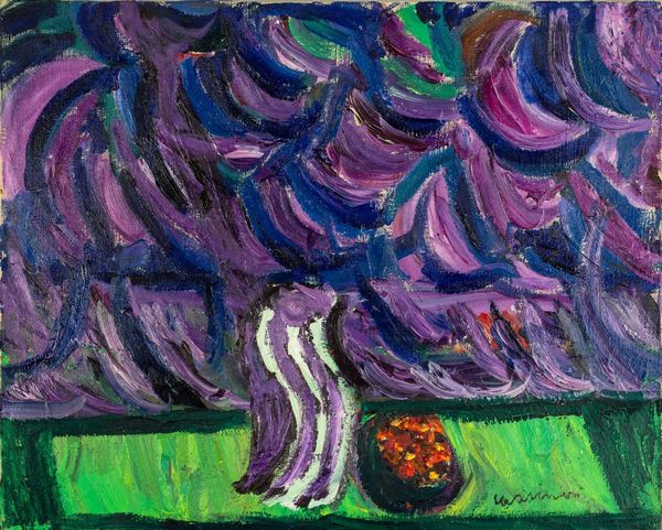 Bruno Cassinari : Fondo viola  - Asta Arte moderna e contemporanea  - Associazione Nazionale - Case d'Asta italiane