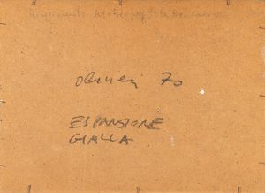 CLAUDIO OLIVIERI : Espansione gialla  - Asta Arte moderna e contemporanea  - Associazione Nazionale - Case d'Asta italiane