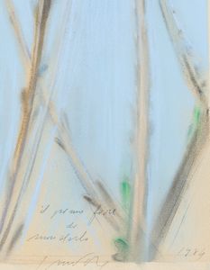 Piero Guccione : Il primo fiore di mandorlo  - Asta Arte moderna e contemporanea  - Associazione Nazionale - Case d'Asta italiane