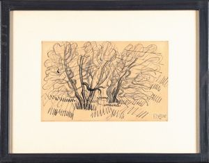 FORTUNATO DEPERO : Bosco di Serrada  - Asta Arte moderna e contemporanea  - Associazione Nazionale - Case d'Asta italiane