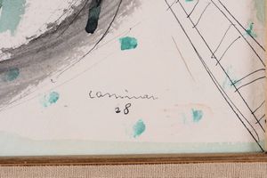 Bruno Cassinari : Senza titolo (Galli)  - Asta Arte moderna e contemporanea  - Associazione Nazionale - Case d'Asta italiane