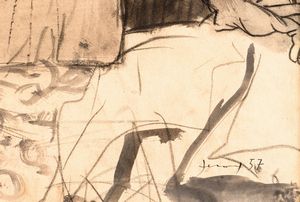 Gianfranco Ferroni : Uomo e donna  - Asta Arte moderna e contemporanea  - Associazione Nazionale - Case d'Asta italiane