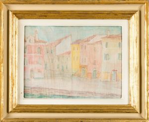 PIO SEMEGHINI : Paesaggio Burano  - Asta Arte moderna e contemporanea  - Associazione Nazionale - Case d'Asta italiane