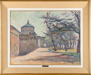 Raffaele De Grada : Castello Sforzesco  - Asta Arte moderna e contemporanea  - Associazione Nazionale - Case d'Asta italiane