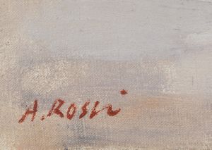 Attilio Rossi : Natura morta con melograno e castagne  - Asta Arte moderna e contemporanea  - Associazione Nazionale - Case d'Asta italiane