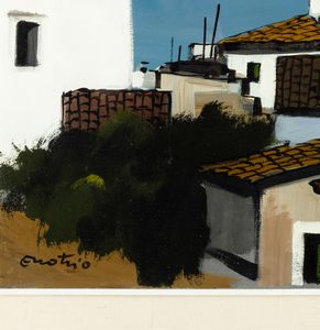 Enotrio Pugliese : Tetti a Pizzo  - Asta Arte moderna e contemporanea  - Associazione Nazionale - Case d'Asta italiane