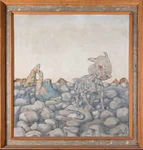 Carlo Guarienti : Rebus per un viaggiatore medievale  - Asta Arte moderna e contemporanea  - Associazione Nazionale - Case d'Asta italiane