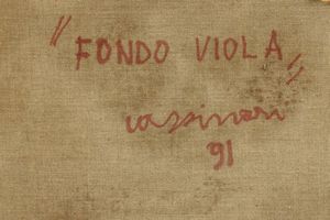 Bruno Cassinari : Fondo viola  - Asta Arte moderna e contemporanea  - Associazione Nazionale - Case d'Asta italiane