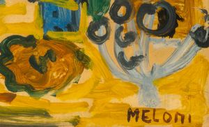 Gino Meloni : Rondine e paesaggio  - Asta Arte moderna e contemporanea  - Associazione Nazionale - Case d'Asta italiane