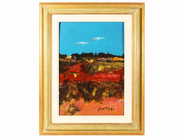 Sergio Scatizzi : Paesaggio toscano  - Asta La Collezione Bendinelli - Associazione Nazionale - Case d'Asta italiane