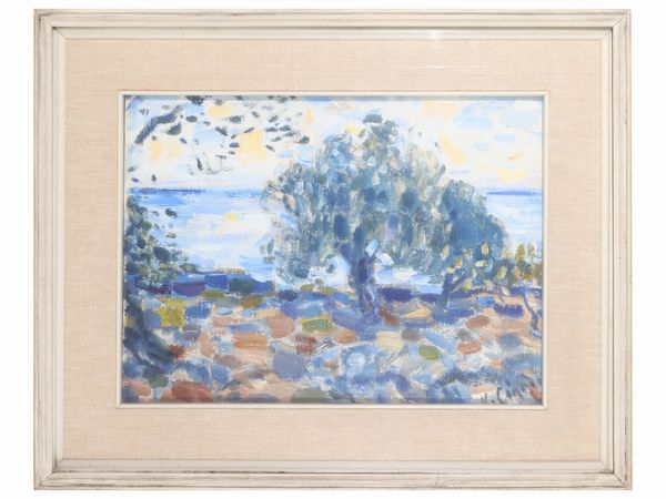 Vincenzo Ciardo : Paesaggio marino  - Asta La Collezione Bendinelli - Associazione Nazionale - Case d'Asta italiane