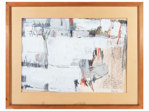 WALTER FUSI : Senza titolo 1961  - Asta La Collezione Bendinelli - Associazione Nazionale - Case d'Asta italiane