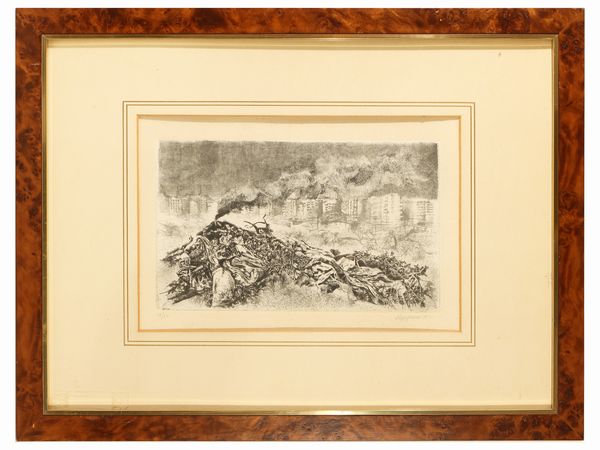 Lotto di grafica: Fernando Farulli, Renzo Vespignani e Xavier Bueno  - Asta La Collezione Bendinelli - Associazione Nazionale - Case d'Asta italiane