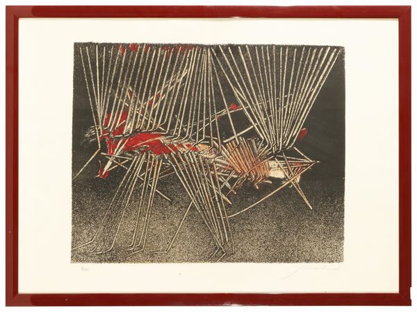 EMILIO SCANAVINO : Composizione  - Asta La Collezione Bendinelli - Associazione Nazionale - Case d'Asta italiane