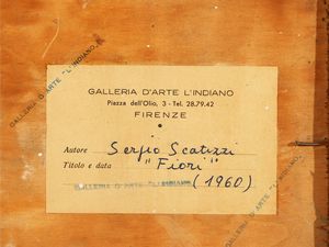 Sergio Scatizzi : Vaso di fiori 1960  - Asta La Collezione Bendinelli - Associazione Nazionale - Case d'Asta italiane