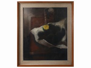 Natale Filannino - Natura morta con ricci e limone