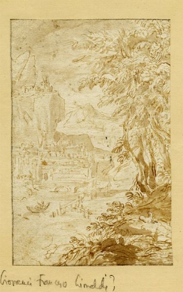 LODEWIJK TOEPUT (IL POZZOSERRATO) : Paesaggio montuoso con fiume e citt  - Asta Arte Antica, Moderna e Contemporanea - Associazione Nazionale - Case d'Asta italiane