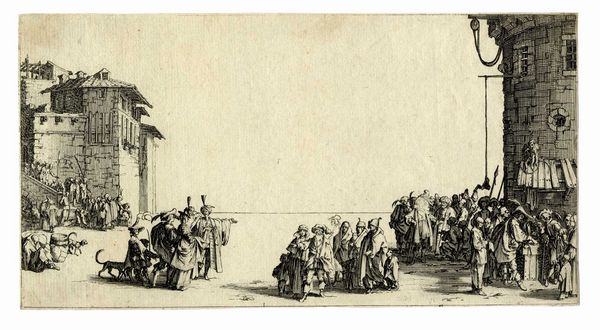 Jacques Callot : Il mercato degli schiavi o La piccola veduta di Parigi.  - Asta Arte Antica, Moderna e Contemporanea - Associazione Nazionale - Case d'Asta italiane