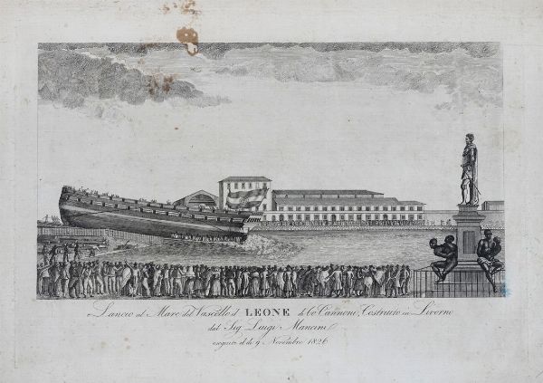 Giuseppe Piattoli : Prospetto dell'Incontro fatto dal Popolo Fiorentino a S:A:R il Gran-Duca Ferdinando III in compagnia di S. Manfredini il di 12 8bre: 1792; in segno del Popolare e Universale gradimento per la legge Frumentaria...  - Asta Arte Antica, Moderna e Contemporanea - Associazione Nazionale - Case d'Asta italiane