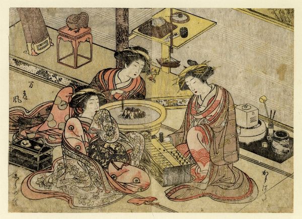 KATSUKAWA SHUNSH? : Quattro tavole con gruppi di cortigiane da Seir bijin awase sugata kagami (Specchio di Belle Donne delle Case Verdi).  - Asta Arte Antica, Moderna e Contemporanea - Associazione Nazionale - Case d'Asta italiane