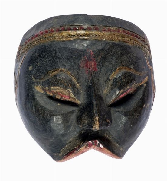 Cinque piccole maschere wayang-topeng.  - Asta Arte Antica, Moderna e Contemporanea - Associazione Nazionale - Case d'Asta italiane