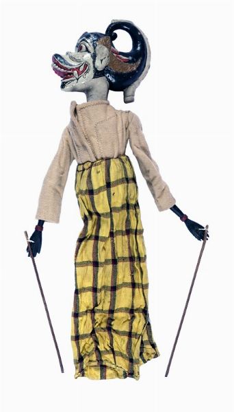 Tre burattini wayang-golek.  - Asta Arte Antica, Moderna e Contemporanea - Associazione Nazionale - Case d'Asta italiane