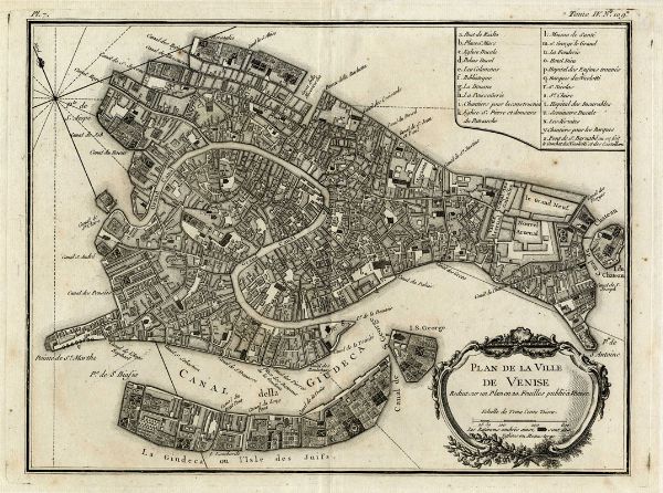 JACQUES NICOLAS BELLIN : Plan de la ville de Venise.  - Asta Arte Antica, Moderna e Contemporanea - Associazione Nazionale - Case d'Asta italiane