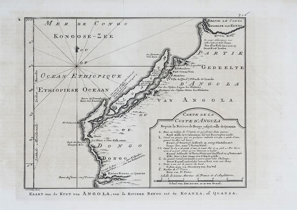 JACQUES NICOLAS BELLIN : Baye de Trinquemale / Carte Des Pais Habits par les Samojedes et Ostiacs / Carte de la Tartarie  Occidentale /Carte de la Coste d'Angola / Veue du Cap Mesurado.  - Asta Arte Antica, Moderna e Contemporanea - Associazione Nazionale - Case d'Asta italiane