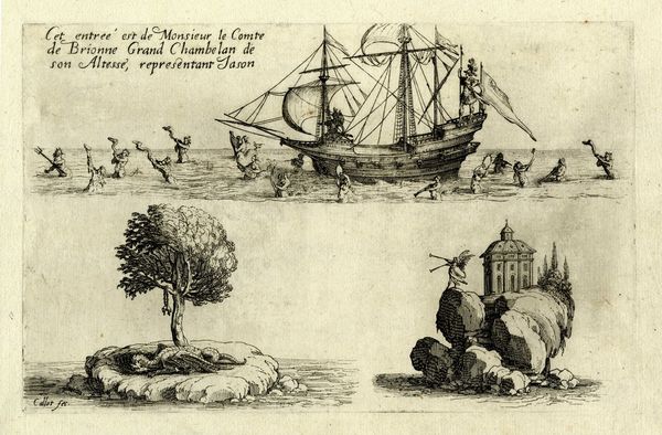 Jacques Callot : Le Combat a la Barrire / Le bras arm sans banderole.  - Asta Arte Antica, Moderna e Contemporanea - Associazione Nazionale - Case d'Asta italiane