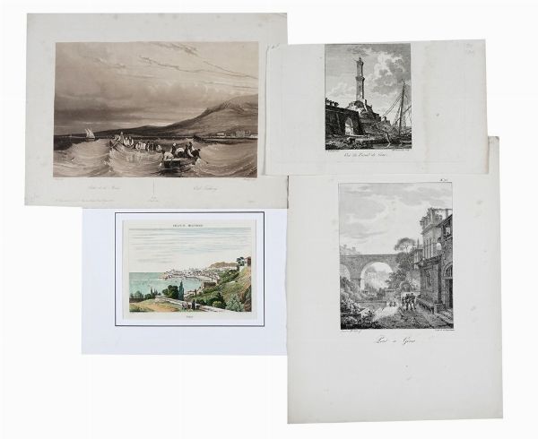 Lotto di 115 vedute e incisioni a tema Genova e la Liguria.  - Asta Arte Antica, Moderna e Contemporanea - Associazione Nazionale - Case d'Asta italiane