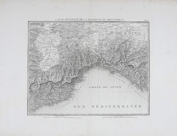 L. BOUFFARD : Carte gnrale de la Ligurie et du Montferrat.  - Asta Arte Antica, Moderna e Contemporanea - Associazione Nazionale - Case d'Asta italiane