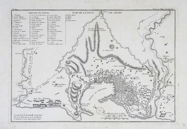 JOHN STOCKDALE : A Plan of the City of Genoa.  - Asta Arte Antica, Moderna e Contemporanea - Associazione Nazionale - Case d'Asta italiane